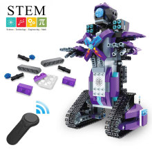 DWI RC Building Block Robot Educational Electric Bricks STEM Toys with LED for kids
